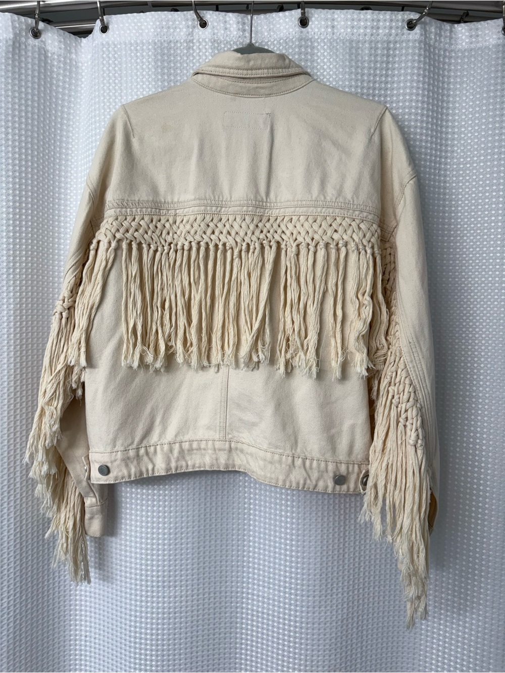 BlankNYC Sacha Fringed Denim Jacket - Picture 6 of 11